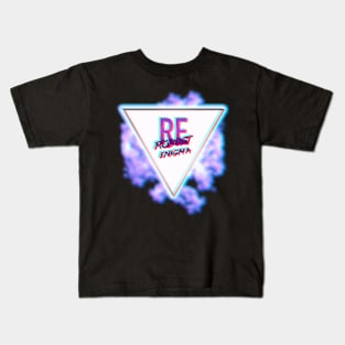 Red/Blue 3D Vaporwave Logo Kids T-Shirt